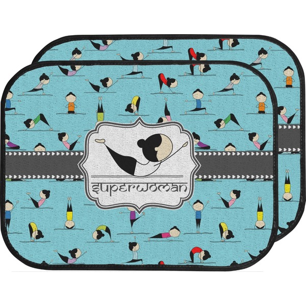 Yoga Poses Custom Car Floor Mats (Back Seat)