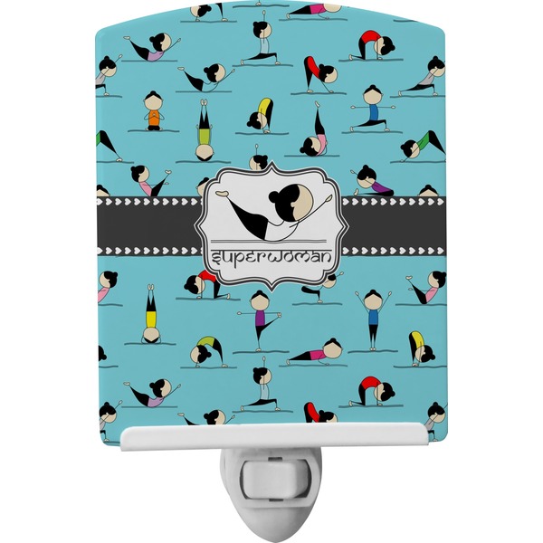 Custom Yoga Poses Ceramic Night Light (Personalized)