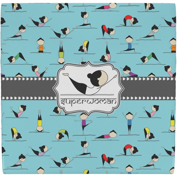 Custom Yoga Poses Ceramic Tile Hot Pad (Personalized)