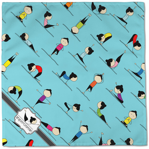 Yoga Poses Cloth Napkins - Personalized Dinner (Full Open)