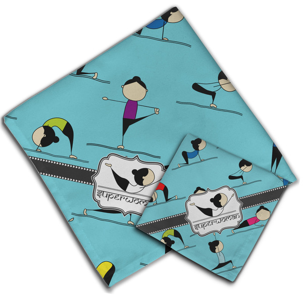 Yoga Poses Cloth Napkins - Personalized Lunch & Dinner (PARENT MAIN)