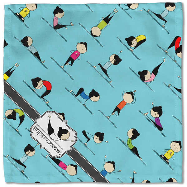 Yoga Poses Cloth Napkins - Personalized Lunch (Single Full Open)
