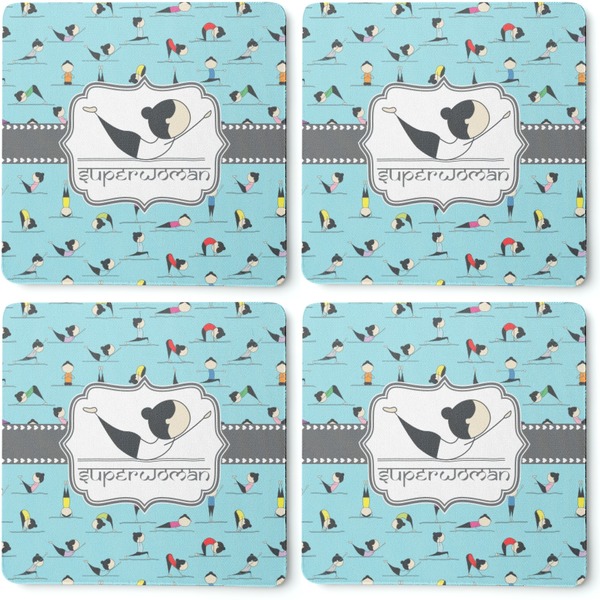 Yoga Poses Coaster Rubber Back - Apvl