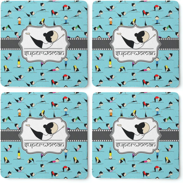 Yoga Poses Coaster Rubber Back - Apvl