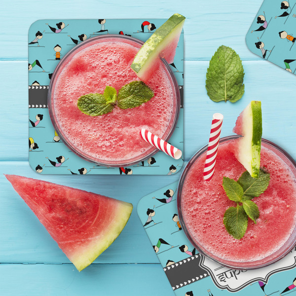 Yoga Poses Coaster Set - LIFESTYLE