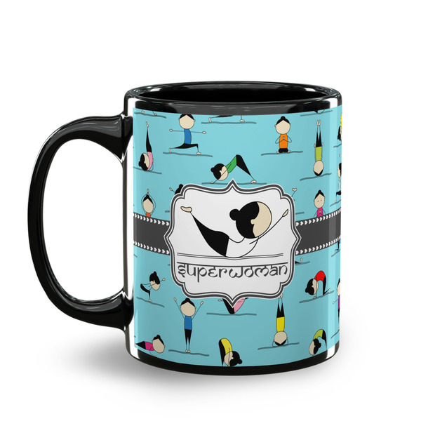 Yoga Poses Coffee Mug - 11 oz - Black