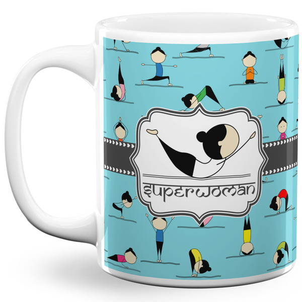 Custom Yoga Poses 11 Oz Coffee Mug - White (Personalized)