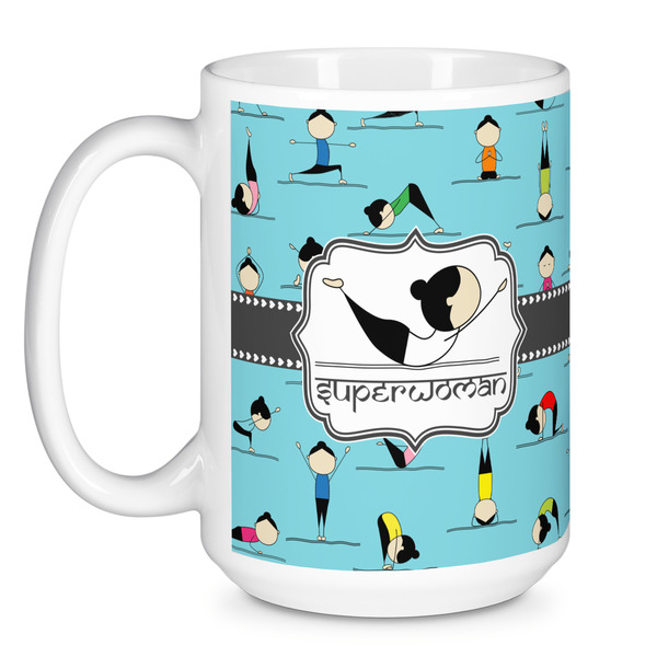 Yoga Poses Coffee Mug - 15 oz - White