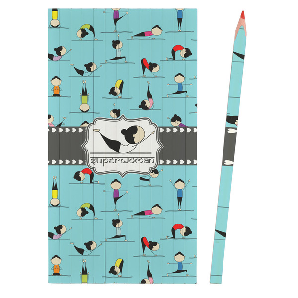 Yoga Poses Colored Pencils - Front View