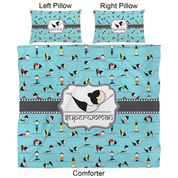 Yoga Poses Comforter Set - King - Approval