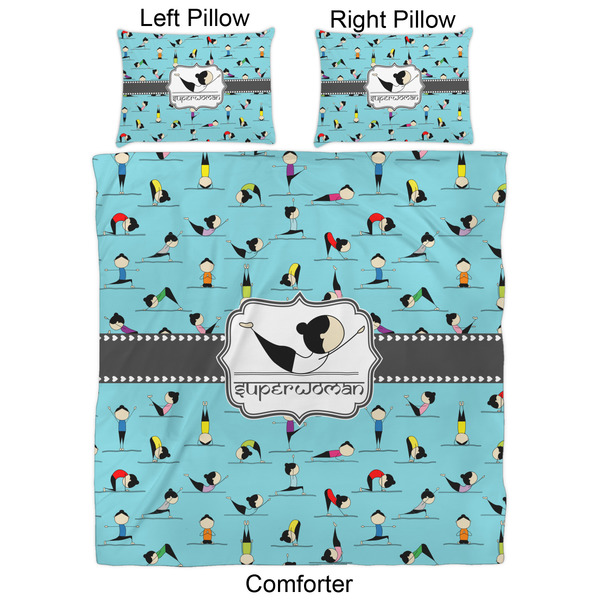 Yoga Poses Comforter Set - Queen - Approval
