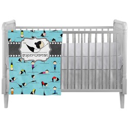 Yoga Poses Crib Comforter / Quilt (Personalized)
