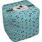 Yoga Poses Cube Poof Ottoman (Top)