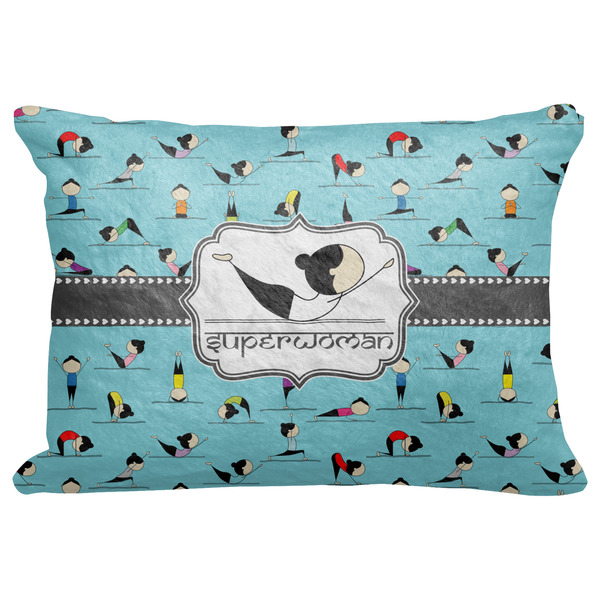 Custom Yoga Poses Decorative Baby Pillowcase - 16"x12" w/ Name or Text