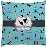 Yoga Poses Decorative Pillow Case (Personalized)