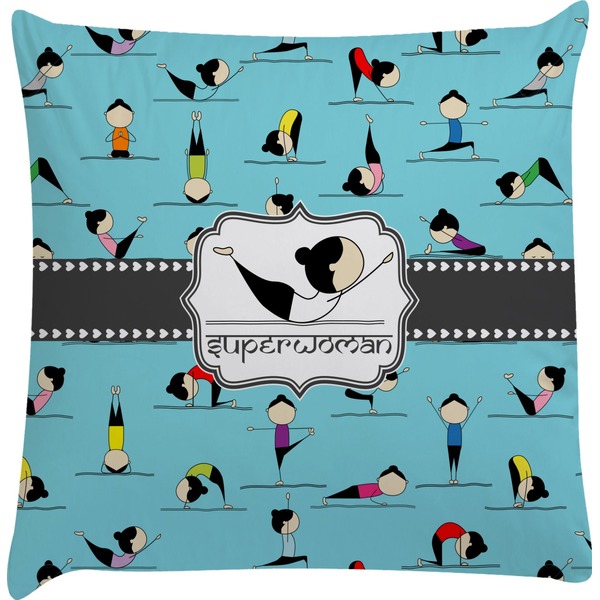Custom Yoga Poses Decorative Pillow Case (Personalized)