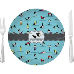 Yoga Poses 10" Glass Lunch / Dinner Plates - Single or Set (Personalized)