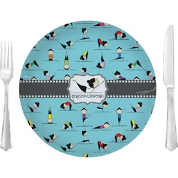 Yoga Poses 10" Glass Lunch / Dinner Plates - Single or Set (Personalized)