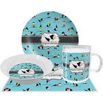 Yoga Poses Dinner Set - Single 4 Pc Setting w/ Name or Text