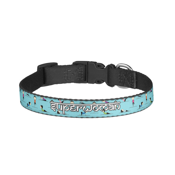 Custom Yoga Poses Dog Collar - Large (Personalized)