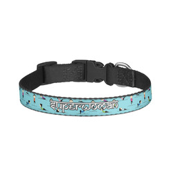 Yoga Poses Dog Collar - Small (Personalized)