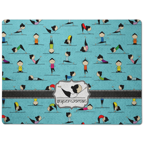 Yoga Poses Dog Food Mat - Medium without bowls