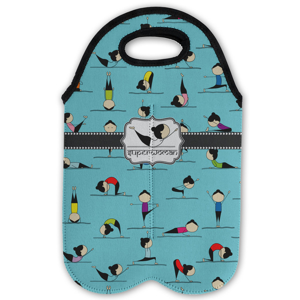 Yoga Poses Double Wine Tote - Flat (new)