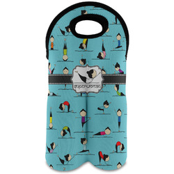 Yoga Poses Wine Tote Bag (2 Bottles) (Personalized)