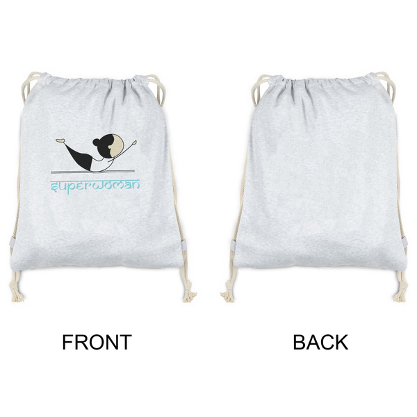 Yoga Poses Drawstring Backpacks - Sweatshirt Fleece - Single Sided - APPROVAL