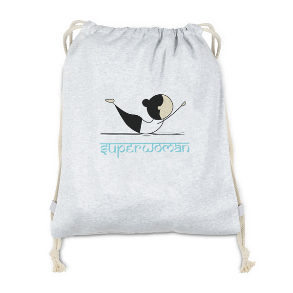 Custom Yoga Poses Drawstring Backpack - Sweatshirt Fleece (Personalized)