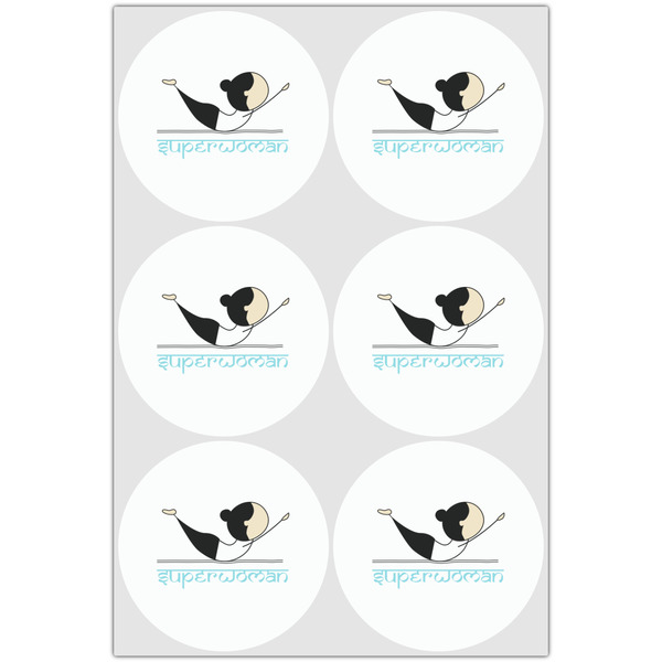 Yoga Poses Drink Topper - Large - Set of 6