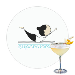 Yoga Poses Printed Drink Topper - 3.25" (Personalized)