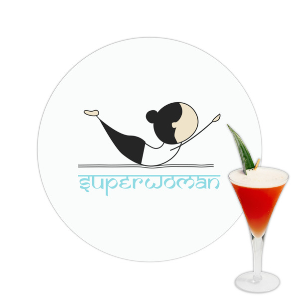 Custom Yoga Poses Printed Drink Topper -  2.5" (Personalized)