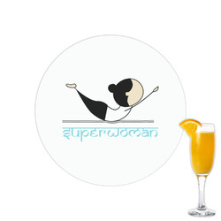 Yoga Poses Printed Drink Topper - 2.15" (Personalized)