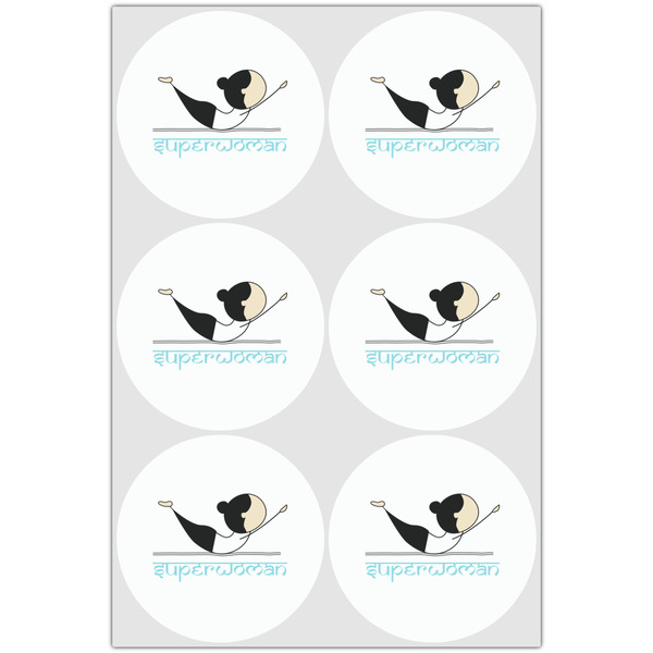 Yoga Poses Drink Topper - XLarge - Set of 6