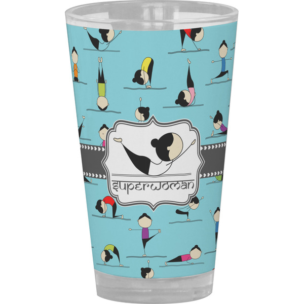 Custom Yoga Poses Pint Glass - Full Color (Personalized)
