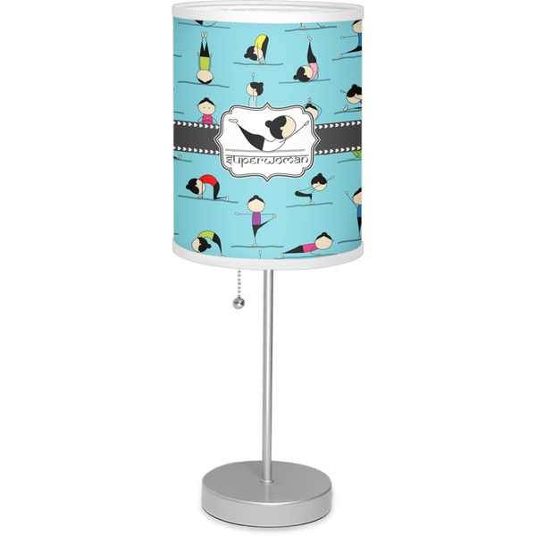 Custom Yoga Poses Lamp with Drum Shade (Personalized)