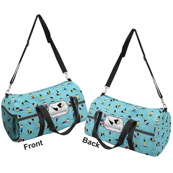 Yoga Poses Duffle bag small front and back sides