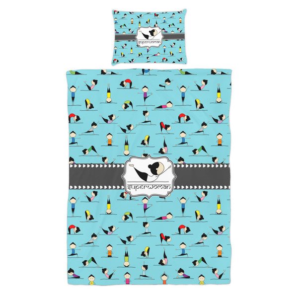 Yoga Poses Duvet Cover Set - Twin - Alt Approval