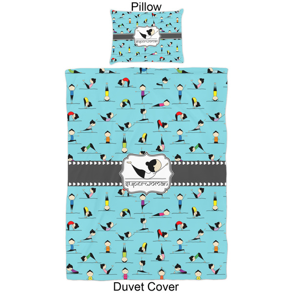 Yoga Poses Duvet Cover Set - Twin - Approval