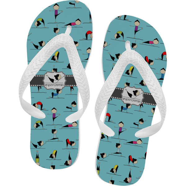 Custom Yoga Poses Flip Flops - XSmall (Personalized)