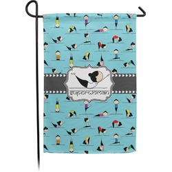 Yoga Poses Small Garden Flag - Double Sided w/ Name or Text