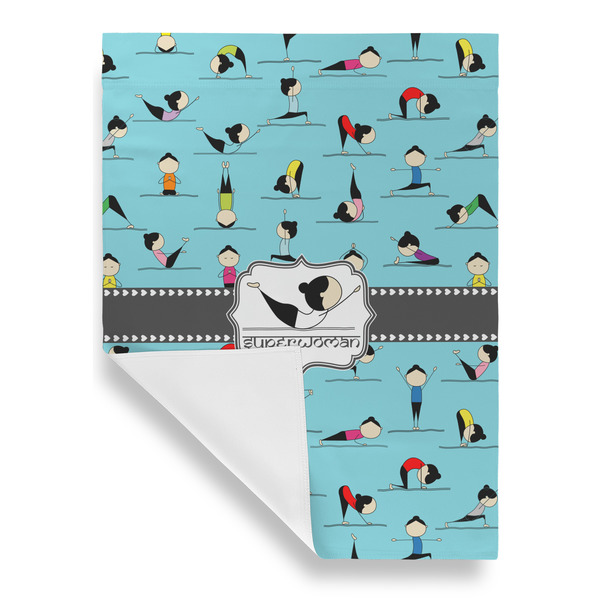 Yoga Poses Garden Flags - Large - Single Sided - FRONT FOLDED