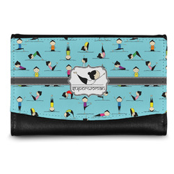 Yoga Poses Genuine Leather Women's Wallet - Small (Personalized)
