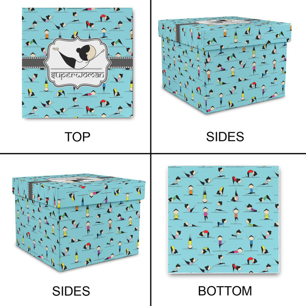 Yoga Poses Gift Boxes with Lid - Canvas Wrapped - Medium - Approval
