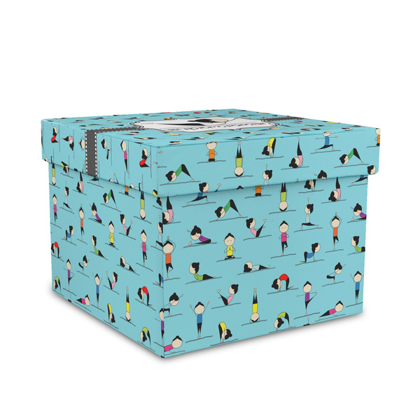 Custom Yoga Poses Gift Box with Lid - Canvas Wrapped - Medium (Personalized)