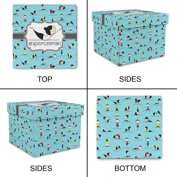 Yoga Poses Gift Boxes with Lid - Canvas Wrapped - Small - Approval