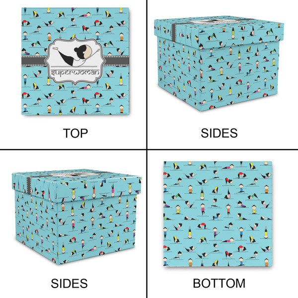 Yoga Poses Gift Boxes with Lid - Canvas Wrapped - X-Large - Approval