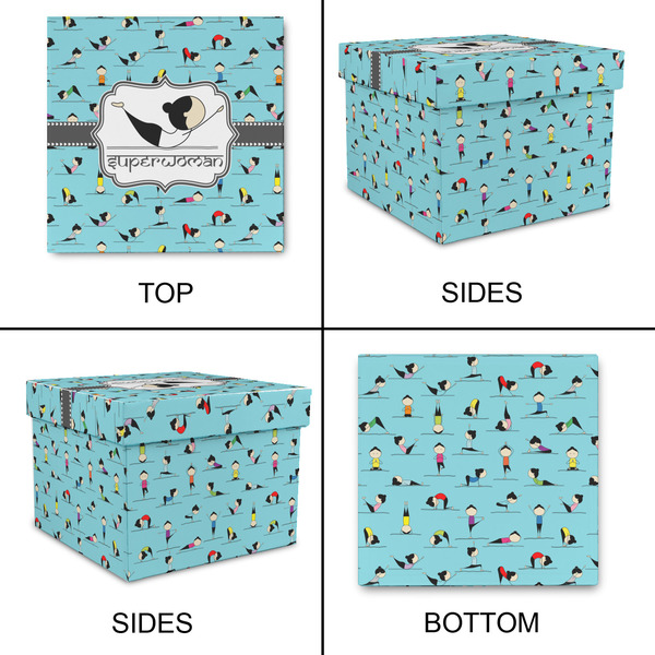 Yoga Poses Gift Boxes with Lid - Canvas Wrapped - XX-Large - Approval