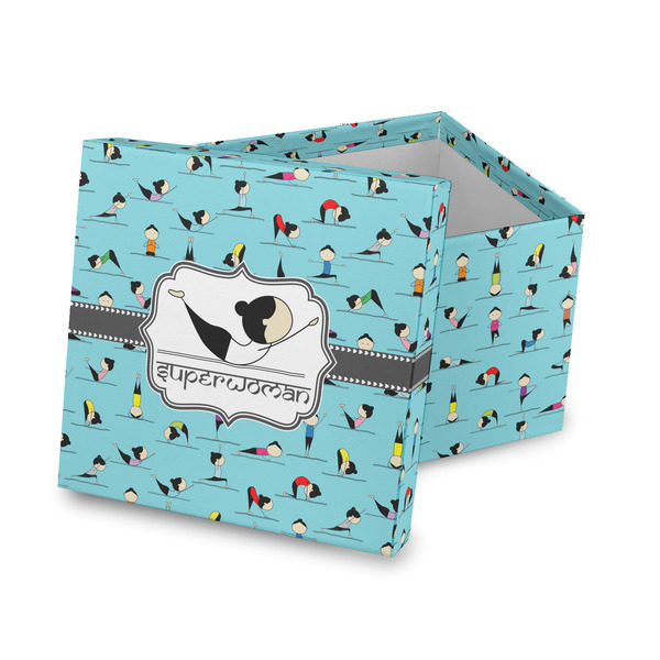 Custom Yoga Poses Gift Box with Lid - Canvas Wrapped (Personalized)